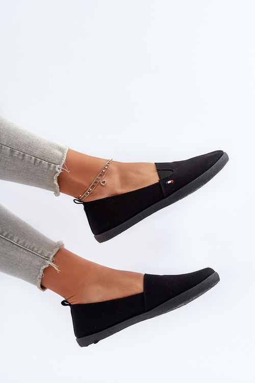 Tenisówki Trampki Slip-On Damskie Czarne Adrancia