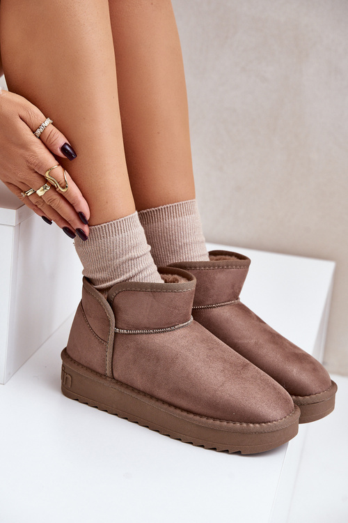 Śniegowce Na Platformie Damskie D.Franklin DFSH370010 Taupe