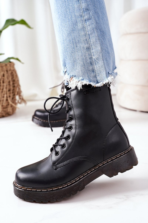 Damskie Ocieplane Workery Big Star II274105 Czarne