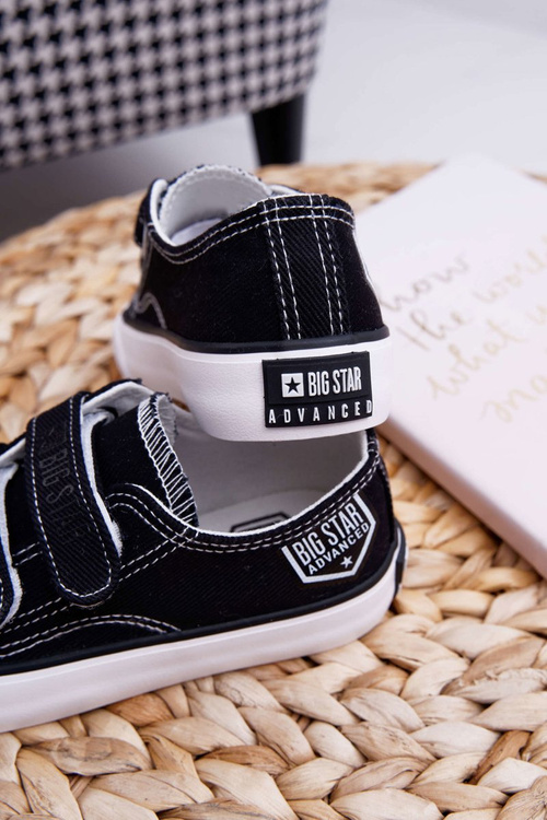 Dziecięce Trampki Na Rzepy Big Star FF374062 Czarne