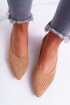 Baleriny Damskie Lu Boo Ażurowe Camel Dessert