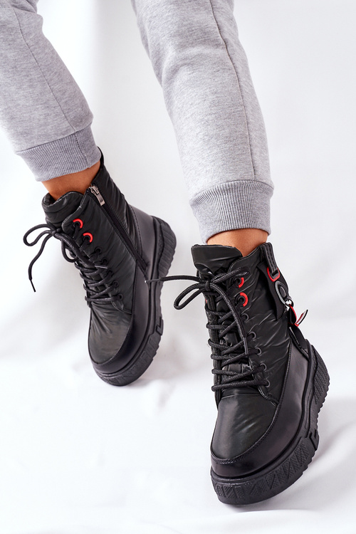 Damskie Śniegowce Czarne Cascia