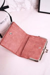 Mały Portfel Damski Zapinany na Bigiel Różowy