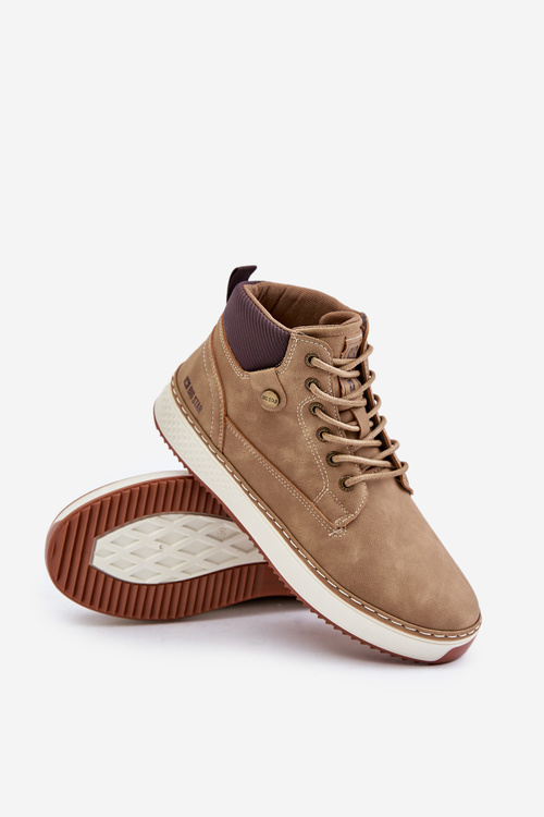 Sznurowane Botki Męskie Big Star OO174560 Hi-Poly System Brązowe