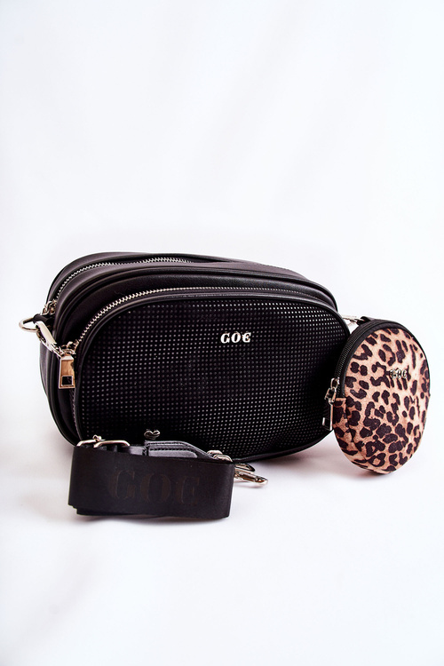 Damska Torebka Listonoszka 3w1 GOE ZNJ030 Czarna