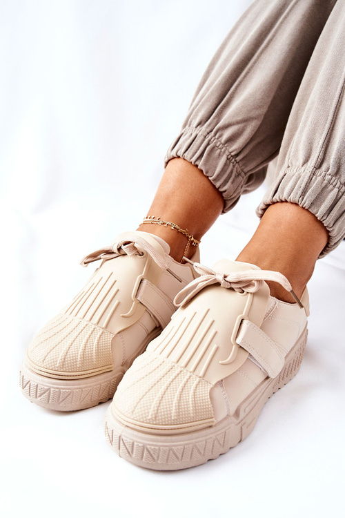 Damskie Sportowe Buty Sneakersy Beżowe Dreams