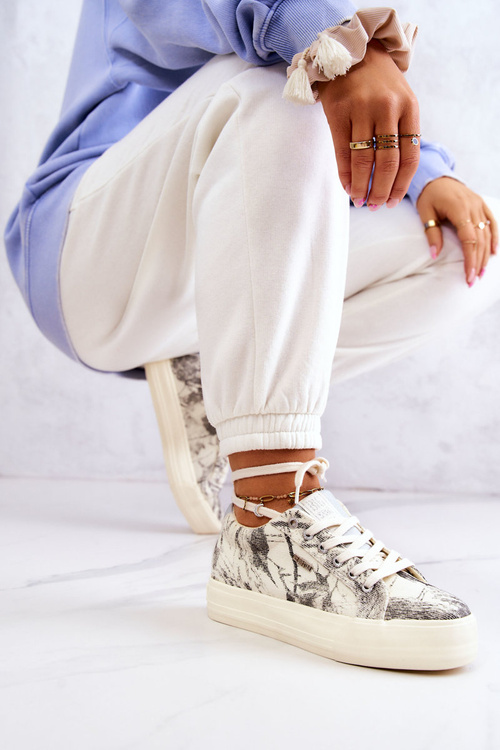 Sneakersy Buty Sportowe Big Star JJ274541 Jasnobeżowe