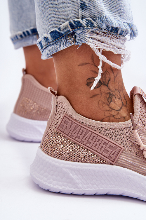 Wsuwane Damskie Buty Sportowe Różowe Hold Me!