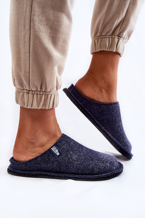 Klasyczne Damskie Papcie Big Star KK276013 Granatowe