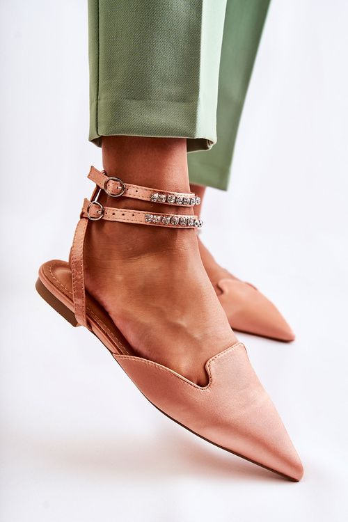 Damskie Sandały Z Noskiem W Szpic Różowe Amisha