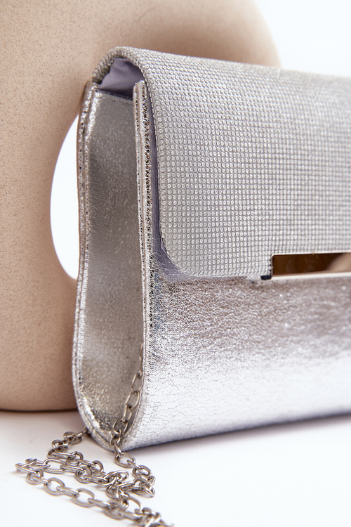 Torebka Kopertówka Na Łańcuszku Srebrna Onelia