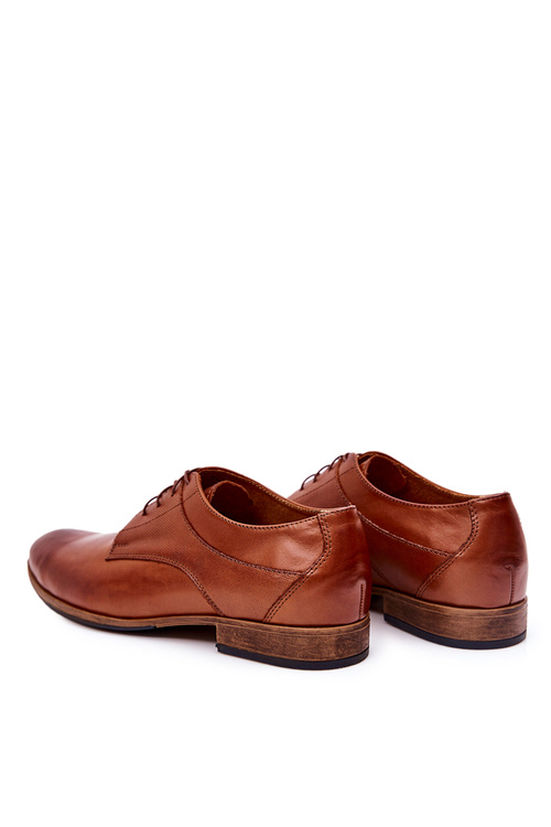 Klasyczne Skórzane Półbuty Bednarek 806 Brązowe