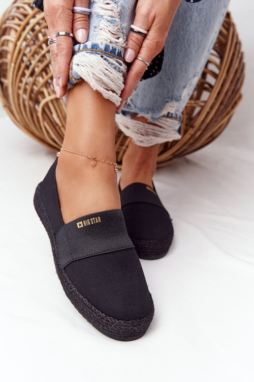 Espadryle Na Plecionej Podeszwie Big Star HH274482 Czarne