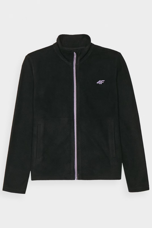 Dziewczęcy Polar Ze Stójką Slim 4F 4FJWMM00TFLEF261-20S Czarny