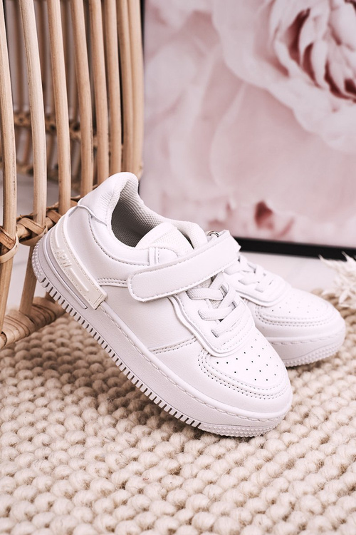 Dziecięce Sportowe Buty Na Rzep Białe Airy