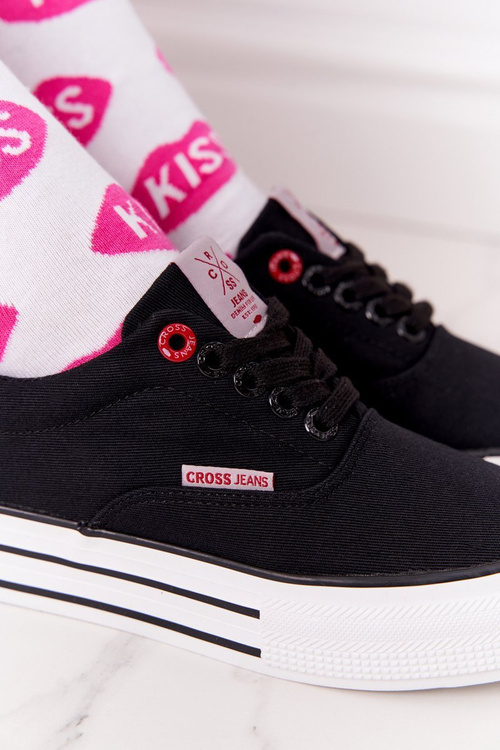 Damskie Tenisówki Na Platformie CROSS JEANS FF2R4002C Czarme