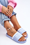 Damskie Lekkie Klapki Big Star LL274734 Jasnoniebieskie