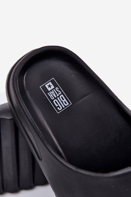 Piankowe Klapki Męskie Z Logo Big Star RR174A012 Czarne