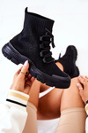 Buty Sportowe Skarpetkowe Czarne Kimberly