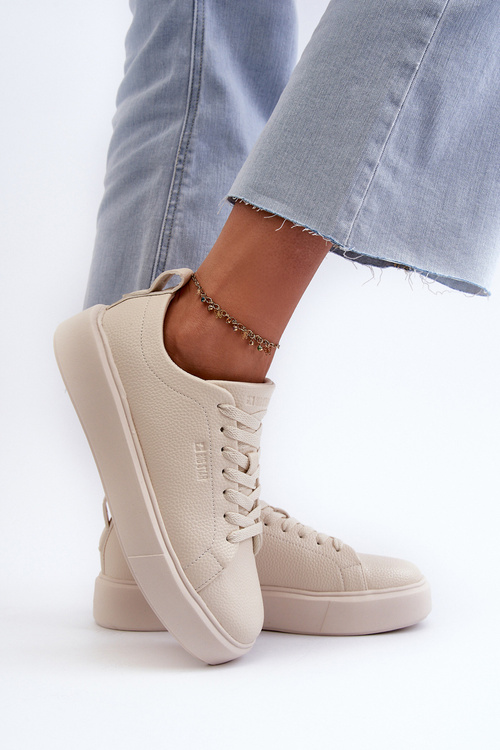 Lekkie Sneakersy Damskie Big Star NN274321 Memory Foam System Beżowe