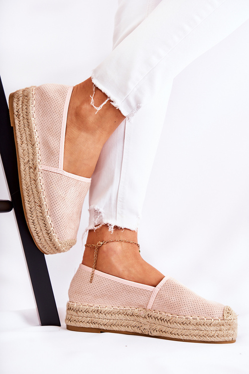 Damskie Espadryle Na Platformie Różowe Marise