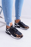 Sportowe Damskie Buty W Panterkę Czarne Fippo