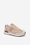 Sneakersy Damskie Z Eko Skóry Beżowe Kelira
