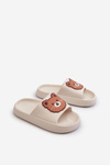 Dziecięce Lekkie Klapki Z Misiem Białe Lindeheta