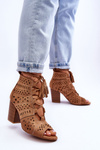 Botki Ażurowe Na Obcasie Camel Letya