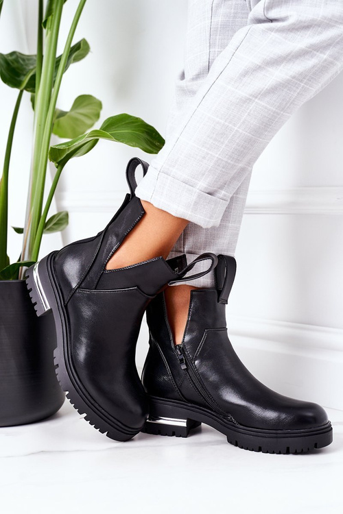 Ocieplane Botki Sztyblety Czarne Rock It