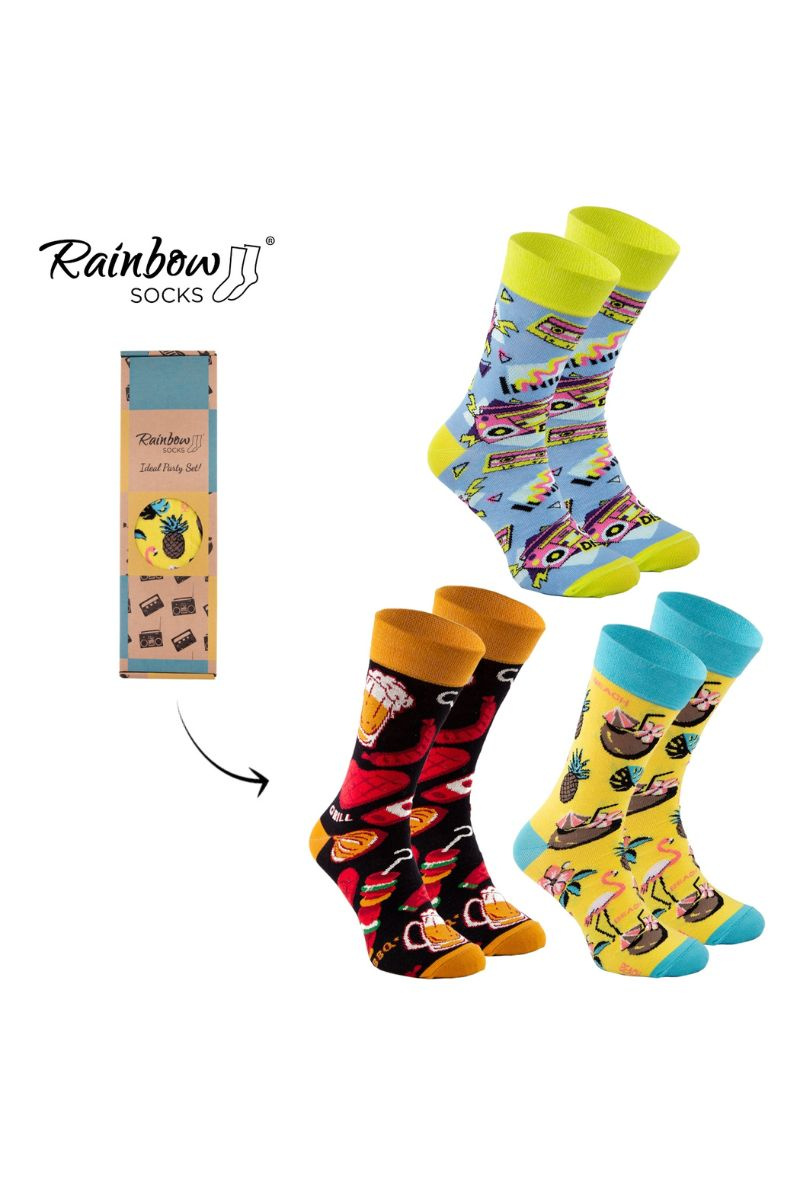 Skarpetkowy Zestaw PARTY BOX 3 Pary Rainbow Socks