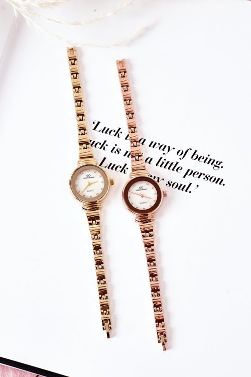 Mały Zegarek Na Bransolecie Giorgio&Dario Różowe Złoto