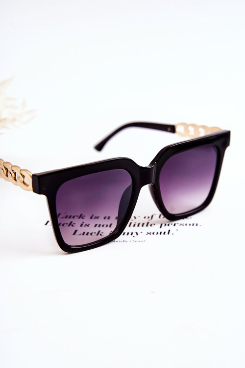 Modne Okulary Przeciwsłoneczne V120043 Czarne