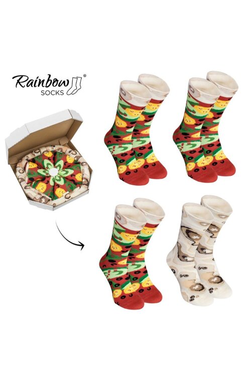 Skarpetki Rainbow Socks Pizza 4 Pary Włoska