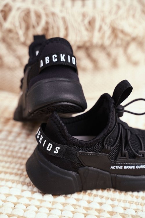 Sportowe Buty Dziecięce Młodzieżowe Czarne ABCKIDS B012210073