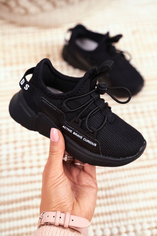 Sportowe Buty Dziecięce Młodzieżowe Czarne ABCKIDS B012210073