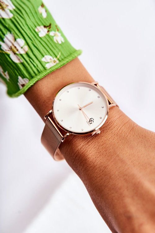 Zegarek Z Dużą Tarczą GG Luxe Różowe Złoto
