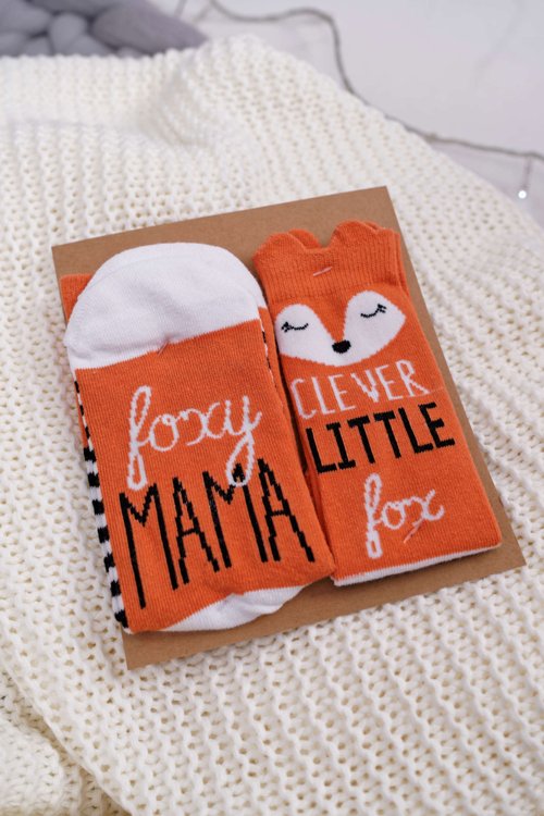 Zestaw Damskich i Dziecięcych Skarpetek Soxo Foxy Mama Clever Little Fox